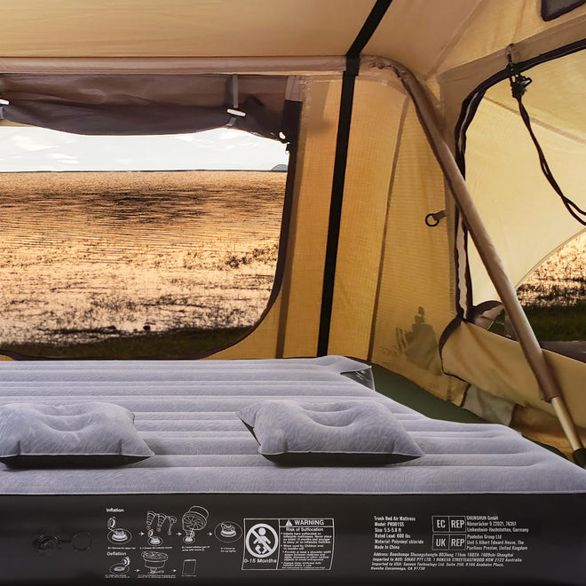 VEVOR Truck Bed Air Mattress, for 5.5-5.8 ft Full Size Short Truck Beds, Inflatable Air Mattress Camping Bed with 12V Air Pump 2 Pillows, Carry Bag, for Silverado, RAM, F Series, Sierra, Titan, Tundra 🍁 All In One Marketplace Canada