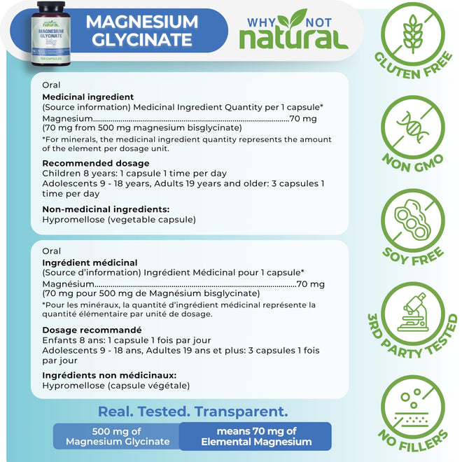 Magnesium Glycinate Capsules Supplement - Vegan, No Filler - Supports Sleep and Relaxation 🍁 All In One Marketplace Canada