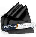 Oven Liners for Bottom of Oven - 3 Pack Large Heavy Duty Mats, 16.25”x23” Non-Stick Reusable Liner for Electric, Gas, Toasters, Grills - BPA & PFOA Free Kitchen Accessory to Keep It Clean (Black) 🍁 All In One Marketplace Canada