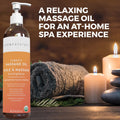 Viva Naturals Organic Massage Oil, Unscented Body Oil, Non-Greasy, 8 fl oz (237 mL) 🍁 All In One Marketplace Canada