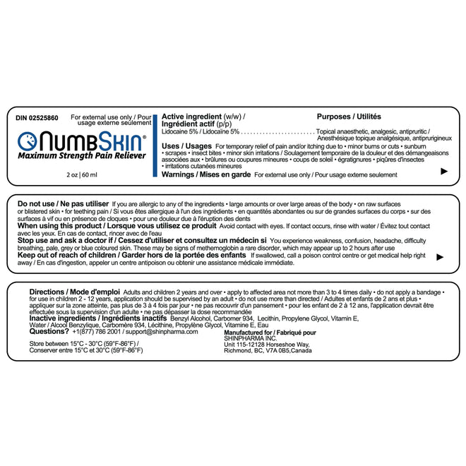 Numbskin 5% Lidocaine Numbing Cream – Fast-Acting Topical Anesthetic for Temporary Pain Relief – Commonly Used Before Tattoo, Microneedling, Waxing & Piercing – With Vitamin E – 2 oz (56 g) 🍁 All In One Marketplace Canada