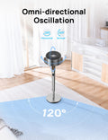 DREO Fan for Bedroom, 120°+120°Omni-directional Oscillating Fan, 90ft, DC Motor, 20 dB Quiet Standing Pedestal Fans, 8 Speeds, 3 Modes Circulator with Remote, 35-40" Adjustable Height, 8H Timer 🍁 All In One Marketplace Canada