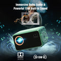 【Netflix Compatible & Dolby Audio】 TMY 4K Smart Projector with Upgraded HiFi Speaker, Real 1080P WiFi 6 Mini Projector with Electric Focus & Auto Keystone, Portable Projecteur for Indoor and Outdoor 🍁 All In One Marketplace Canada
