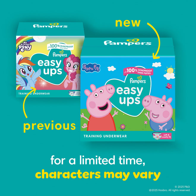 Pampers Easy Ups Training Underwear Peppa Pig Size 4 2T-3T, 1 Pack (Count of 112) 🍁 All In One Marketplace Canada