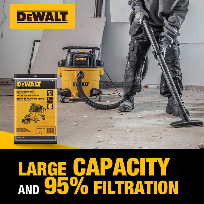 3 Pack DEWALT Dust Bag DXVA19-4101, for 6-10 Gallon Wet/Dry Vacuum, DEWALT Vacuum Bags, Compatible with DXV06P DXV09P DXV09PA DXV10P DXV10PL DXV10S DXV10SA DXV10SB 🍁 All In One Marketplace Canada