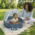 Babymoov Babyni Anti-UV Infant Pop-Up Tent, Portable Baby Beach Shelter with UPF 50+ Sun Protection, Ventilated Outdoor Canopy, Floor Mat, Sensory Details & Travel Bag, Marine 🍁 All In One Marketplace Canada