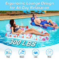 PuppyuWill 2 Pack Pool Floaties for Adults, Inflatable Pool Lounger Float Heavy Duty with Cup Holder, Backrest & Footrest Pool Lounge Float Extra Large Pool Rafts for Adults Beach Lake Party 🍁 All In One Marketplace Canada