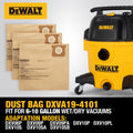 3 Pack DEWALT Dust Bag DXVA19-4101, for 6-10 Gallon Wet/Dry Vacuum, DEWALT Vacuum Bags, Compatible with DXV06P DXV09P DXV09PA DXV10P DXV10PL DXV10S DXV10SA DXV10SB 🍁 All In One Marketplace Canada