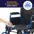 Drive Medical Single Axle Blue Streak Wheelchair, Flip Back Desk Arm, Swing Away Footrests, 18", 1 Count 🍁 All In One Marketplace Canada