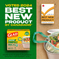Glad Certified Compostable Drawstring Bags - Small 10 Litres - Drawstring, 80 Compost Trash Bags - Unscented 🍁 All In One Marketplace Canada