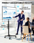 BONTEC Mobile TV Stand with Tilt Function, Rolling TV Cart for 23-60" LED, LCD, OLED TVs, Holds up to 88lbs, Max VESA 400x400mm, Adjustable Media Shelf, TV Stand for Living Room, Bedroom, Office 🍁 All In One Marketplace Canada