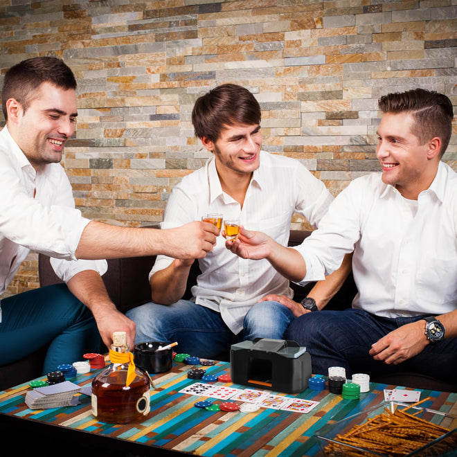 1/2 Decks Rechargeable & Low Noise Card Shuffler, Automatic 2000mAh Battery Shuffler Machine for Casino Poker, Texas Hold'em, Playing Card Games 🍁 All In One Marketplace Canada