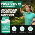 Probiotics Women & Men - 60 Billion CFU Probiotic + Prebiotics | Delayed Release Capsules Survive Stomach Acid for Max Potency | Digestive & Immune Support | Bloating & Gas Relief | Shelf Stable Lactobacillus Strains | Canadian Made, 3rd Party Tested