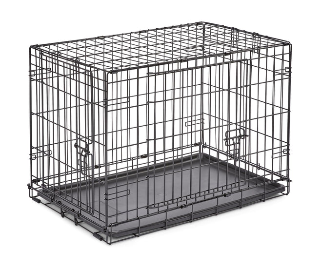 MidWest Homes for Pets 30-Inch New World Crate for Medium Breeds, 21-40 lbs, Double Door Folding Dog Crate, Leak-Proof Tray & Secure Latches, Portable, Durable & Easy to Assemble 🍁 All In One Marketplace Canada