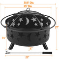 Yaheetech 30in Fire Pits with Poker & Spark Screen Deep Large Fire Bowl 🍁 All In One Marketplace Canada