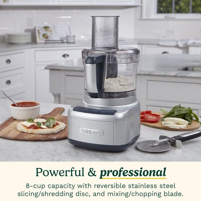 Cuisinart Elemental 8-Cup (2L) Food Processor, 350W, Silver (FP-8SVEC) 🍁 All In One Marketplace Canada