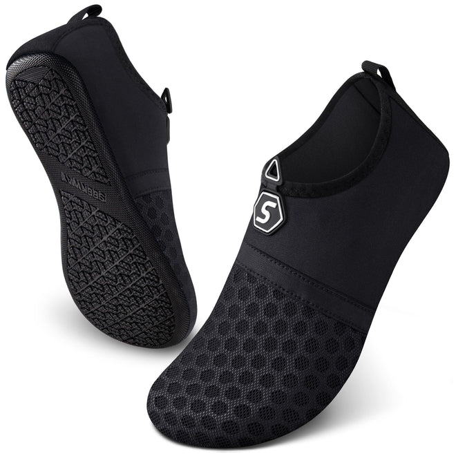SEEKWAY Water Shoes Women Men Quick-Dry Beach Aqua Socks Barefoot Non Slip Swim Pool Outdoor Surf River Lake Yoga SK001 Black Size 6.5-7.5 W/5.5-6.5 M 🍁 All In One Marketplace Canada