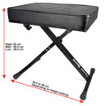 RockJam KB100 Adjustable Padded Keyboard Bench, X-Style, Black 🍁 All In One Marketplace Canada