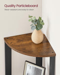 VASAGLE Corner Shelf Stand, 4-Tier Corner Bookshelf, Industrial Ladder Shelf, Plant Stand for Living Room, Office, Kitchen, Rustic Brown and Matte Black ULLS34X 🍁 All In One Marketplace Canada
