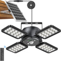 Solar Pendant Light Outdoor Indoor Solar Powered Motion Sensor Shed Light,144LED 1200LM Daytime Work Light with 5 Lighting Modes Remote Control 4 Heads Light for Garage Gazebo Barn 🍁 All In One Marketplace Canada