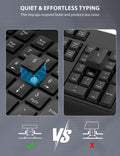 Wireless Keyboard and Mouse Combo - Full-Sized Ergonomic Keyboard with Wrist Rest, Phone Holder, Silent 2.4GHz Cordless Keyboard Mouse for Computer, Laptop, PC, Mac, Windows (Black, 1 Pack) 🍁 All In One Marketplace Canada