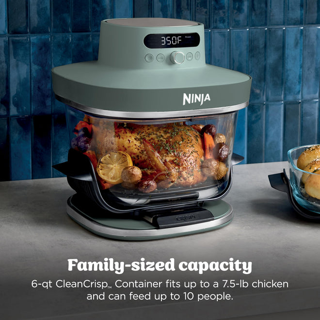 Ninja Crispi Pro 6-in-1 Glass Air Fryer | 6qt & 2.5qt Glass Containers with Storage Lids | Non-Toxic | Meal Prep, Microwave, Freezer & Dishwasher Safe | Air Fry, Bake & More | Ash Grey | AS101CDG 🍁 All In One Marketplace Canada