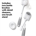 OXO Tot Bottle Brush with Nipple Cleaner and Stand – Gray, 2-Pack 🍁 All In One Marketplace Canada