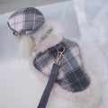 Peaky Street Tweed Dog Harness Set | Harness Hat and Leash Outfit
