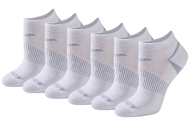 Saucony Women's Selective Cushion Performance Socks (6 & 12 Pairs), White Basic (6 Pairs), Medium 🍁 All In One Marketplace Canada