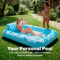 Sloosh Inflatable Tanning Pool Lounger Float-XL, 85" x 57" Extra Large Suntan Sun Tan tub for Adults, Bed Blow up, Raft Lounge Floatie, XL-Blue 🍁 All In One Marketplace Canada