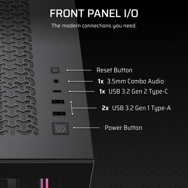 CORSAIR 3500X RS-R ARGB Mid-Tower PC Case – 3X Pre-Installed RS120-R ARGB Fans, GPU Anti-Sag Arm, Fits up to 10x 120mm Fans, Reverse Connection Motherboard Compatible – Black 🍁 All In One Marketplace Canada