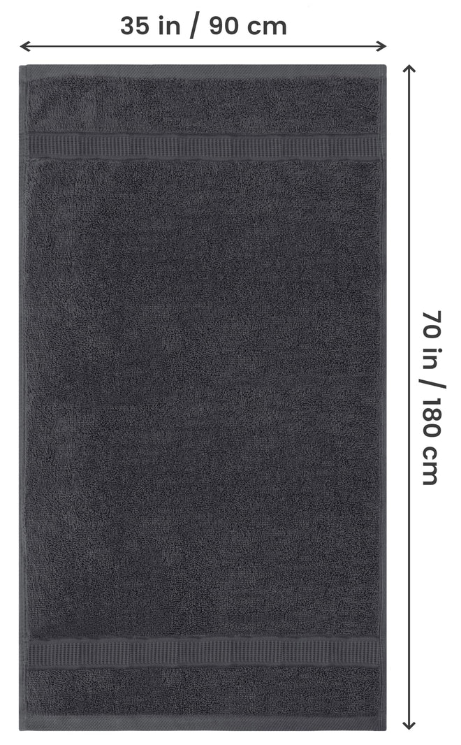 Utopia Towels Luxurious Jumbo Bath Sheet, 35 by 70 Inches, 600 GSM 100% Ring Spun Cotton, Highly Absorbent and Quick Dry Extra Large Bath Towel, Super Soft, Grey, 2 Pack 🍁 All In One Marketplace Canada