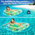 LUSARRYWILL 2 Pack Pool Floaties for Adults, 72"X42" Ultra Size with Headrest, Cooling Holes, Giant Pool Mats, Multi-Purpose Pool Float Lounger for Pool Party, Beach, Lake, River, Sea, Outdoor 🍁 All In One Marketplace Canada