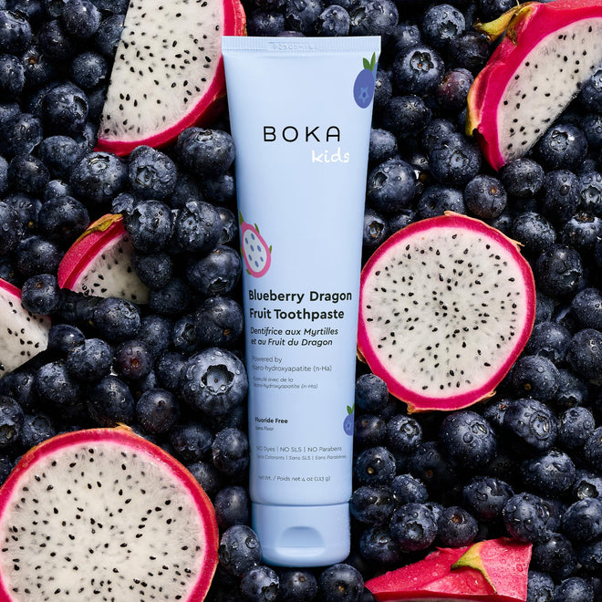 Boka Fluoride Free Toothpaste Nano Hydroxyapatite Toothpaste - Blueberry Dragon Fruit Flavor, 4 oz 1Pk US Manufactured 🍁 All In One Marketplace Canada