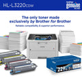 Brother Color Laser Printer with Wireless Printing Fast 19 PPM Output, Duplex Feature, Mobile Device Compatible, 250-Sheet Paper Tray for Professional Home Office Printing (HL-L3220CDW) 🍁 All In One Marketplace Canada