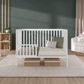 Dream On Me Synergy 5-in-1 Convertible Crib in White, Greenguard Gold Certified, BSA Certified, 3 Mattress Height Settings, Classic Nursery Furniture 🍁 All In One Marketplace Canada