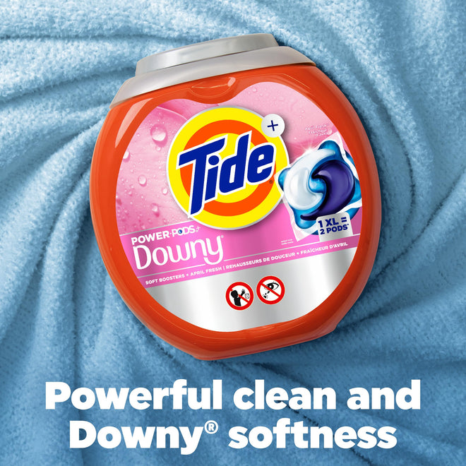 Tide Power PODs + Downy Laundry Detergent Pods, Soft Boosters + April Fresh, 63 Count 🍁 All In One Marketplace Canada