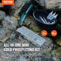 VEVOR Gold Panning Kit with Mini Sluice Box, 12" Aluminum Gold Mining Equipment, 16 PCS Golds Prospecting Kit with Golden Pan, Classifier Screen, Separating Magnet, Drawstring Backpack and Accessories 🍁 All In One Marketplace Canada