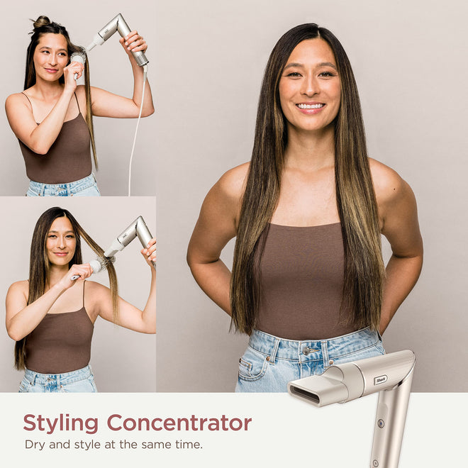 Shark FlexStyle Air Styling & Drying System, Powerful Hair Blow Dryer Multi-Styler Auto-Wrap Curlers, Curl-Defining Diffuser, Oval Brush & Concentrator Attachment, HD435C (Canadian Version), Stone 🍁 All In One Marketplace Canada