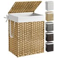 SONGMICS Laundry Hamper with Lid, 23.8 Gallon (90 L) Synthetic Rattan Clothes Laundry Basket with Lid and Handles, Foldable, Removable Liner, Natural ULCB051N01V1 🍁 All In One Marketplace Canada