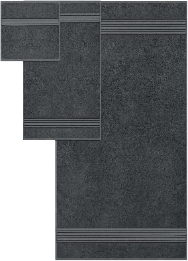Utopia Towels 8 Piece Premium Towel Set, 2 Bath, 2 Hand, and 4 Washcloths,100% Ring Spun Cotton, Super Soft and Highly Absorbent, Grey 🍁 All In One Marketplace Canada