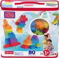 MEGA BLOKS First Builders Toddler Blocks Toys Set, Big Building Bag Collection with 80 Pieces and Storage, Blue, Ages 1+ Years 🍁 All In One Marketplace Canada