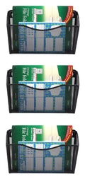 EASEPRES 3 Pack Mesh Wall Mounted File Holder Organizer Metal Hanging Vertical Paper Mails Rack Storage Wire Single Document Filling Holder Pocket for Office and Home, Black 🍁 All In One Marketplace Canada