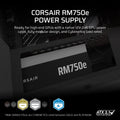 CORSAIR RM750e (2025) Fully Modular Low-Noise ATX Power Supply with 12V-2x6 Cable – ATX 3.1 & PCIe 5.1 Compliant, Cybenetics Gold Efficiency, 105°C-Rated Capacitors, Modern Standby Mode – Black 🍁 All In One Marketplace Canada