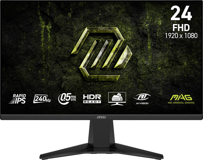 MSI MAG 245F X24 24-inch 1920 x 1080 (FHD) Gaming Monitor, 240Hz, FreeSync Premium, HDR Ready, HDMI, VGA Port, VESA Mountable, Tilt, 4-Side Slim Bezel, 0.5ms, Black 🍁 All In One Marketplace Canada