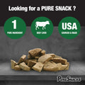 PureSnacks Freeze Dried Beef Liver Dog Treats 14.4oz (410g) | 1 Ingredient | Freeze Dried in the USA | Packaged and Prepared in Canada 🍁 All In One Marketplace Canada