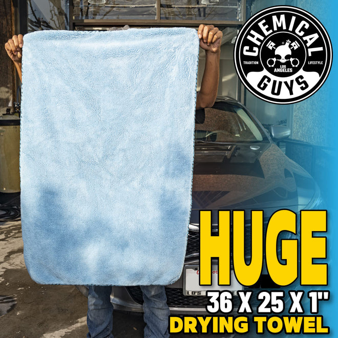 Chemical Guys Woolly Mammoth Microfiber Towel (36" x 25") Cars, Trucks, SUVs, RVs, Home, Pets, Messes, Blue 🍁 All In One Marketplace Canada
