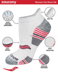 Saucony Women's Performance Heel Tab Athletic Socks (8 & 16 Pairs), Grey Fashion (8 Pairs), Shoe Size: 5-10 🍁 All In One Marketplace Canada