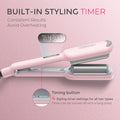TYMO ROVY Hair Waver Curling Iron, 3-Barrel Ionic Hair Curler with 9 Heat Settings, Beach Waves Crimper for Women, Travel-Friendly, Anti-Scald, Fast Heating, Easy to Use, Pink, 1 inch 🍁 All In One Marketplace Canada