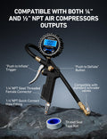 AstroAI Digital Tire Inflator with Pressure Gauge 250 PSI, Heavy Duty Air Compressor Accessory with Precision Air Chuck, Backlit LCD, 4 Unit Settings, Compatible with Car, Truck, SUV & Motorcycle 🍁 All In One Marketplace Canada